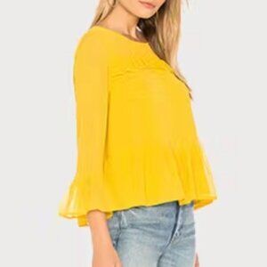 Cupcakes & Cashmere Katlyn Top in Safron Yellow as Sold on Revolve